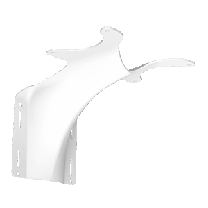 POYNTING BRKT-92 featured view showing white powder-coated 316 stainless steel wall and pole mounting bracket for SWIRL antenna installations