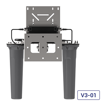 A-HELI-0021-V3-01,Circular Polarised, Uni-Directional Mine/Tunnel Antenna; Dual-band Wi-Fi,Wi-Fi Mine Tunnel Top View